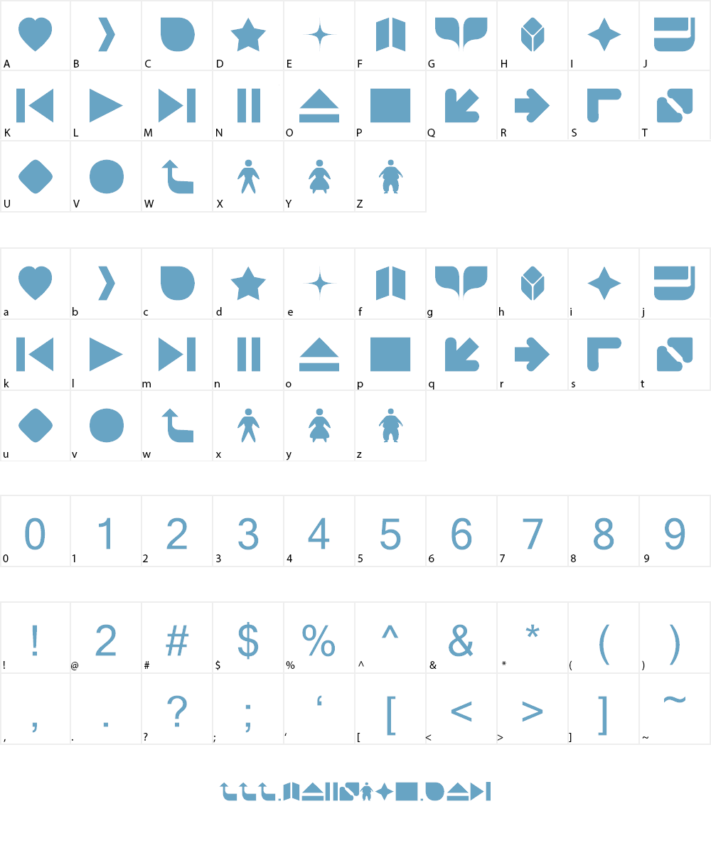 2TheLeft Dingbats Font Character
